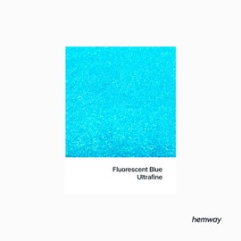 Hemway Fluorescent Blue Glitter Ultrafine 130 g / 4.6 oz Powder Metallic Resin Craft Glitter Flake Sequins for Epoxy Cups, Hair Face Body Eye Nail Art Festival