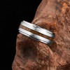 King Will 8mm Tungsten Rings Wedding Ring for Men Center