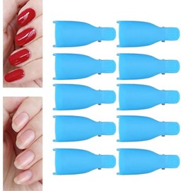 10 Pinzas para Quitar Esmalte de Uas en Gel - Gel Remojo en la Tapa, Limpiador para Envoltura, Pinza para Tapa, Reutilizable, para Dedos Y Uas de los 