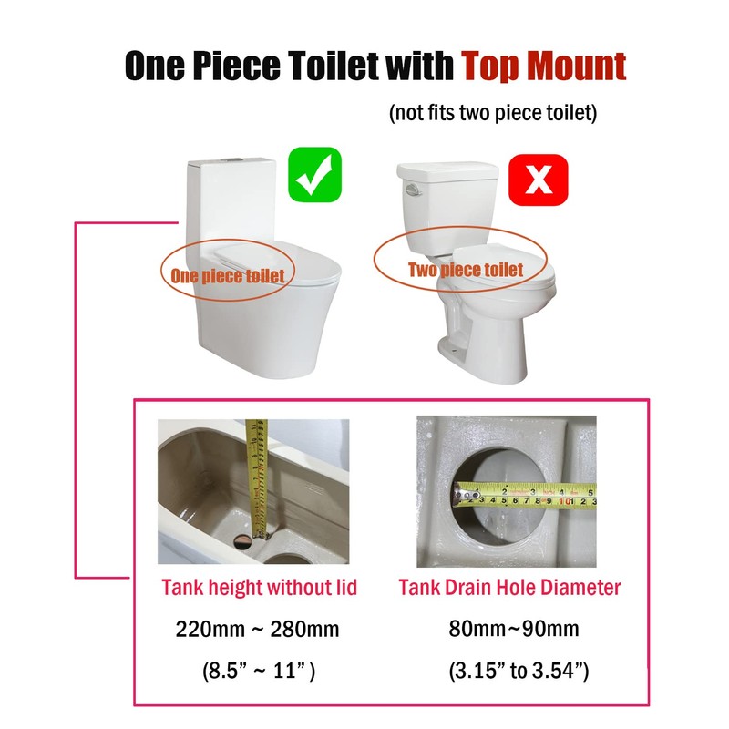 WinZo Universal 3" Dual Flush Valve One Piece Toilet Repairt