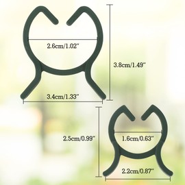 Hapyearn Pack of 200 Plant Clips, Plant Clips, Tomato Clips, Trellis Aid, Tomato Clips, Plant Holder, Flower Clips, Plant Rings for Fixing Climbing Plants, 2 Sizes