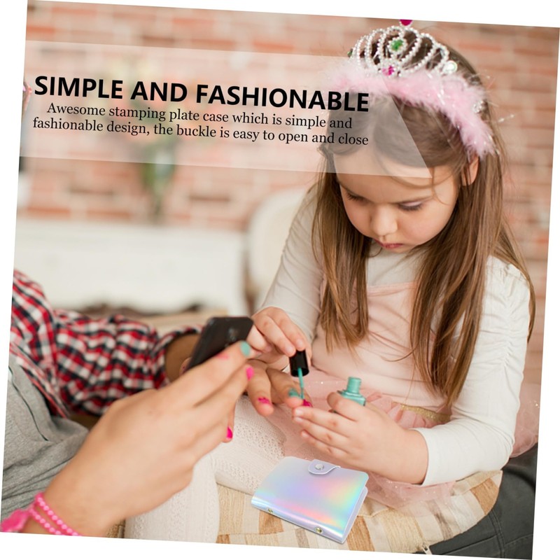 Outanaya Nail Art Stamping Plate Storage Bag Multifunctional Pouch for