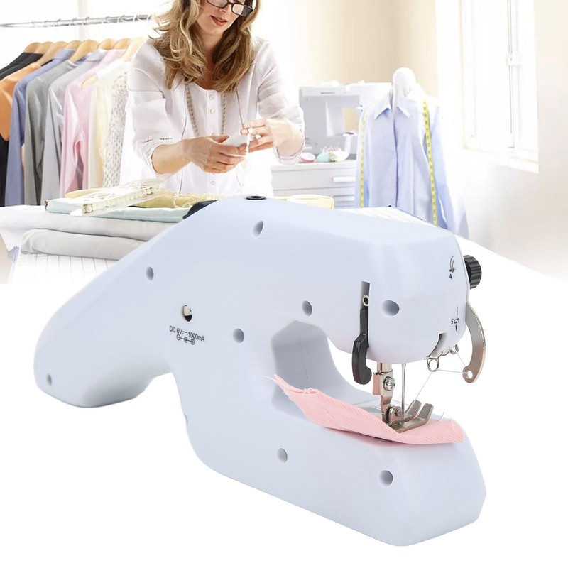 Handheld Sewing Machine Portable Electric Dual Line Sewing Machine with