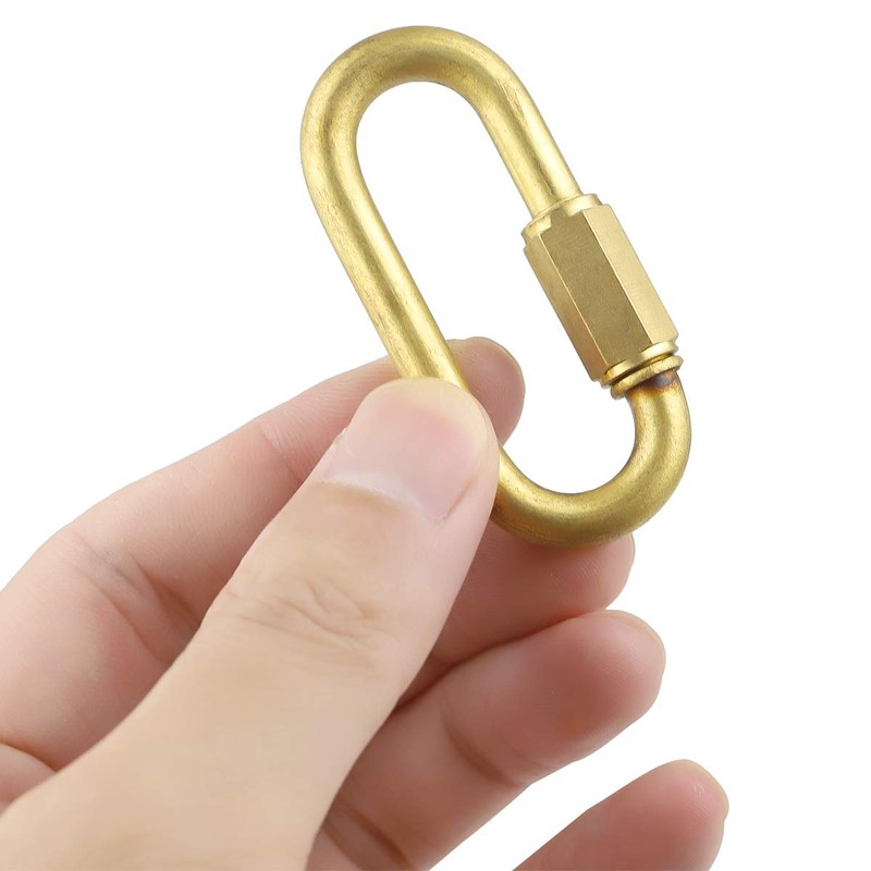 BNYZWOT Brass Quick Links D Shape Locking Quick Chain Repair