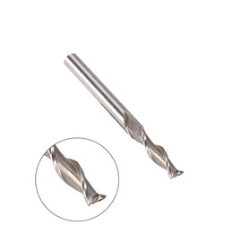 1 Piece End Mill 6 mm Shank, Double Edged, 2 Flutes End Mill Spiral Cutter CNC Bits Cutting Set Tool Tungsten Steel Upcut Bit Extended 6 mm, Extra Long