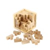 AMAZA 3D Wooden Brain Teaser Puzzle Cube Wooden Puzzles T-Shaped