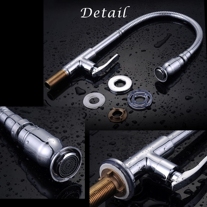 DUIZEND Faucet, Lavatory Kitchen, Single Lever (No Hose), Easy Installation,