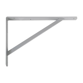 Amig - Shelf Bracket | Angle for Shelves | Shelf Support | Steel | Colour Metallic Grey | Dimensions 300 x 225 mm | Maximum Weight Recommended 260 kg