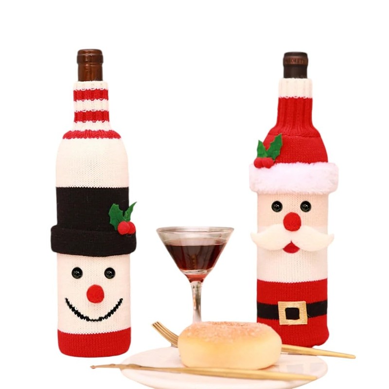 fonefunshop Festive Father Christmas & Snowman Bottle Cover