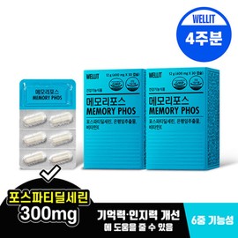 Wellit (현대Hmall)웰릿 메모리포스 기억력 인지력 개선 은행잎추출물 항산화 2box (Hyundai Hmall) Wellit Memory Force Memory and Cognitive Improvement Ginkgo Biloba Extract Antioxidant 2box
