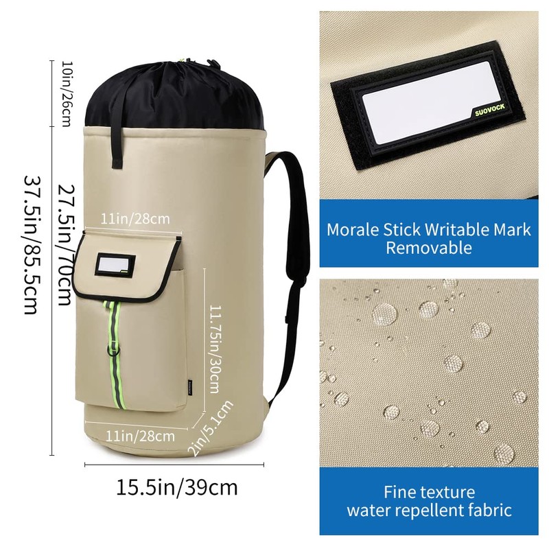 SUOVOCK laundry bag backpack,extra-large heavy duty laundry bags,laundry backpack for