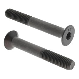 1/4"-28 Flat Head Socket Cap Screws Countersunk, Alloy Steel w/Thermal Black Oxide, Inch/SAE FINE Thread, Hex (Allen) Key Drive - MonsterBolts (10, 1.75 in. (1-3/4") PT)