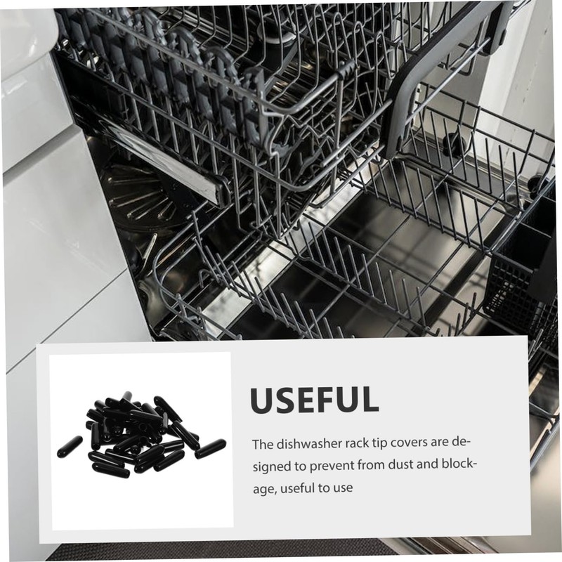 Mobestech 200 Pcs Dishwasher Rack Tip Caps Dishwasher Prong End