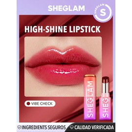 SHEGLAM Lápiz Labial Varios Tonos Efecto Espejo (Vibe check, 2.5 g)