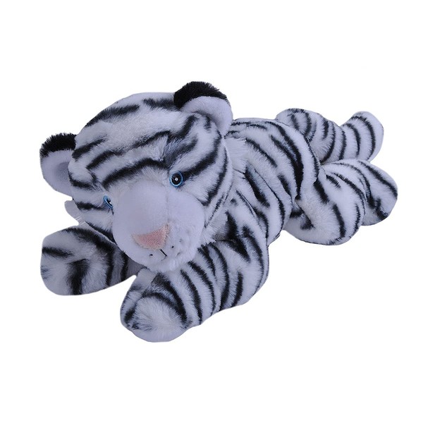 Wild Republic EcoKins White Tiger Stuffed Animal 12 inch, Eco Friendly Gifts for Kids, Plush Toy, Handcrafted Using 16 Recycled Plastic Water Bottles