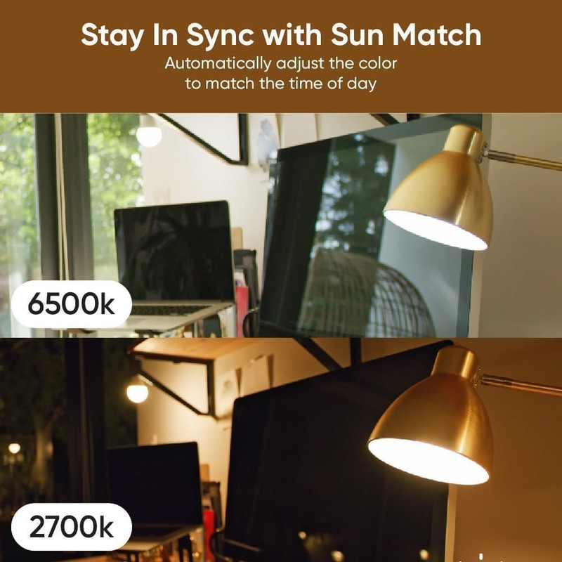 Wyze Lifestyle Bulb White, 800LM A19 Tunable-White Wi-Fi Smart Light