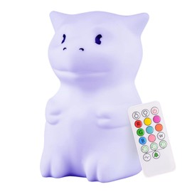 Lumipets Remote Control Silicone Night Light for Kids - Dragon Design with 9 Soft Colors & Sleep Timer - Rechargeable, Battery-Operated Lamp for Bedroom | Baby Nursery, Toddler, Girls, Boys