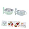 COLLBATH Stainless Steel Bowl Double Layer Insulated Rice Bowl Handle