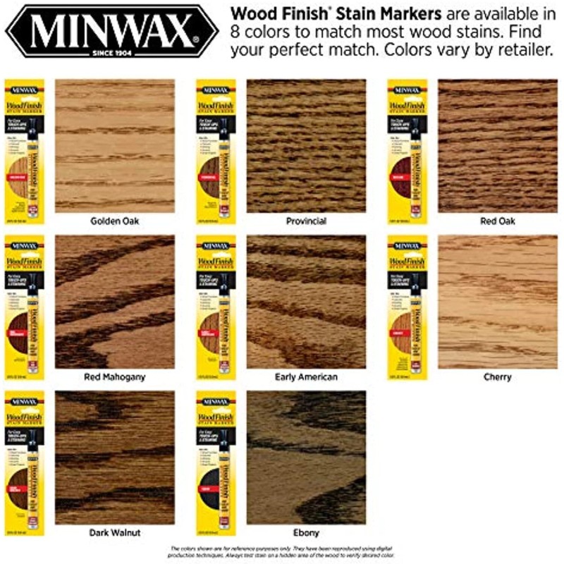 Minwax 634900000, Ebony Wood Finish Stain Marker, 1/3 oz