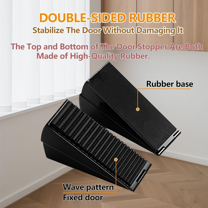 Heavy Duty Door Stopper,3 Inch High Large Adjustable Spring Door