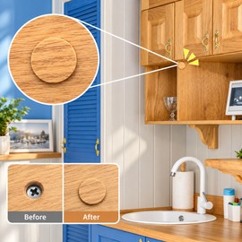 54Pcs/Set Wooden Furniture Self Adhesive Screw Cap Cover Hole Stickers Wood Craft Desk Cabinet Drawer Art Sticker Ornament