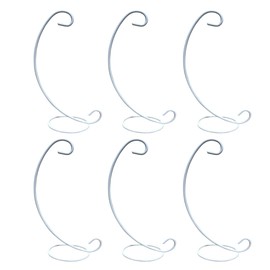 Charmoon Display Stand, Suncatcher, Hanging Base, Interior, Tabletop, Universal, Banana Stand, Set of 6 (White)