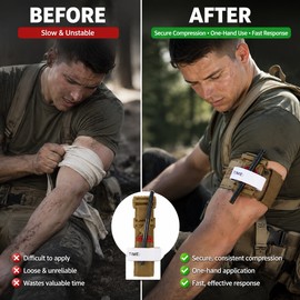Emergency Tourniquet Strap for First Aid Kits – Nylon Windlass Compression Band for Outdoor & EDC Gear