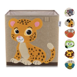 Lifeney Children's Storage Box I Practical Storage Box for Any Nursery I Kids Play Box Cute Toy Box I Basket for Storage of Kids Toys Dark Tiger