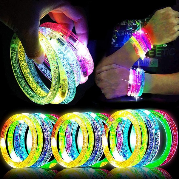 TURNMEON 20 Pack Glow Sticks Bracelet Party Supplies Glow in The Dark, LED Bracelet Light Up Toys Neon Party Favor for Carnival Birthday Wedding Dance Halloween Party Supplies Favors