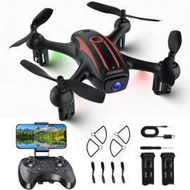 Drones for Kids 8-12, Drone with Camera 1080P for Kids Adults, FPV Drone with 2 Batteries, Mini Drone Gesture Photo, Wifi RC Quadcopter, 3 Speed Mode, 3D Flips, Altitude Hold, Kids Drones for Boys