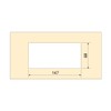 Emuca - Cable organizers for table, rectangular, 160x80mm, recessed, Aluminium,