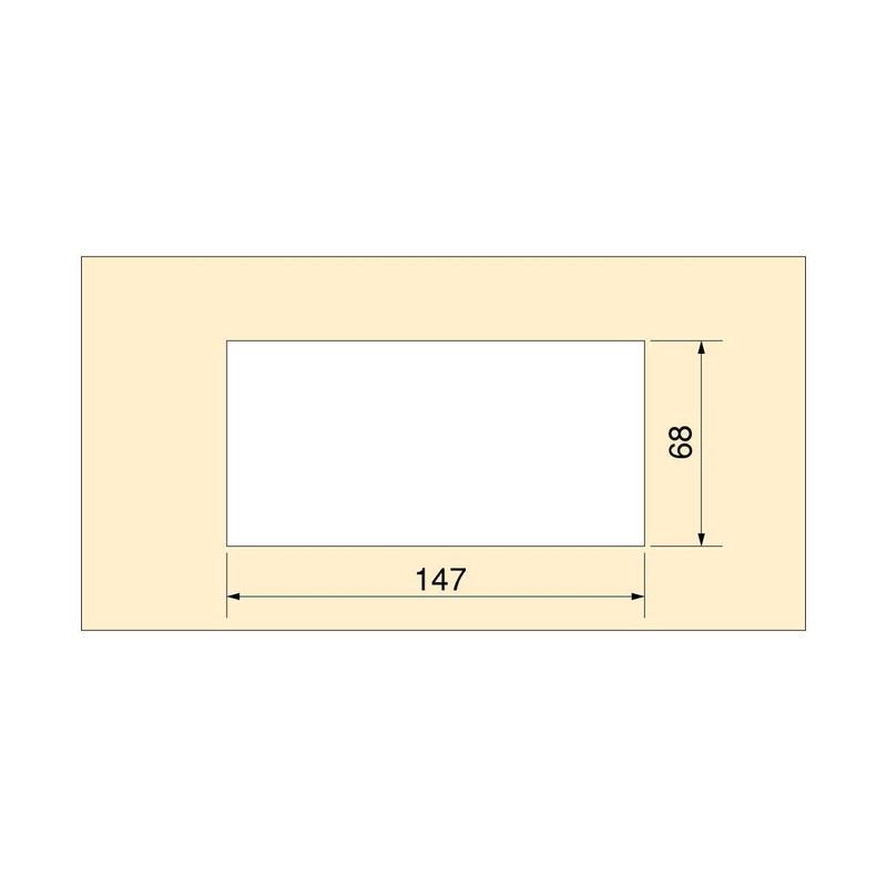 Emuca - Cable organizers for table, rectangular, 160x80mm, recessed, Aluminium,