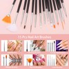 36 Pcs Nail Art Brushes Set with Nail Dotting Tools,