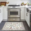 Lansny Boho Entryway Rug 2x3 Washable, Ivory Floral Kitchen Rug,