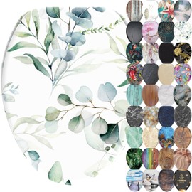 Sanilo Soft Close Toilet Seat ELONGATED, Quiet and Slow Close Lid and Seat, Strong Bumpers and Hinges (Eucalyptus)