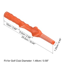PATIKIL Golf Club Training Grip, 1 Pack Right Handed Teaching Practice Swing Non-Slip Auxiliary Aid Correction for Golf Trainer Beginner, Orange