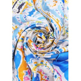 QUEEN HELENA SC13 Lightweight Scarves Casual for Women, SC13-1 Blue