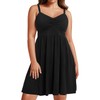 Summer Dresses Plus Size Black Casual Beach Spaghetti Strap Date