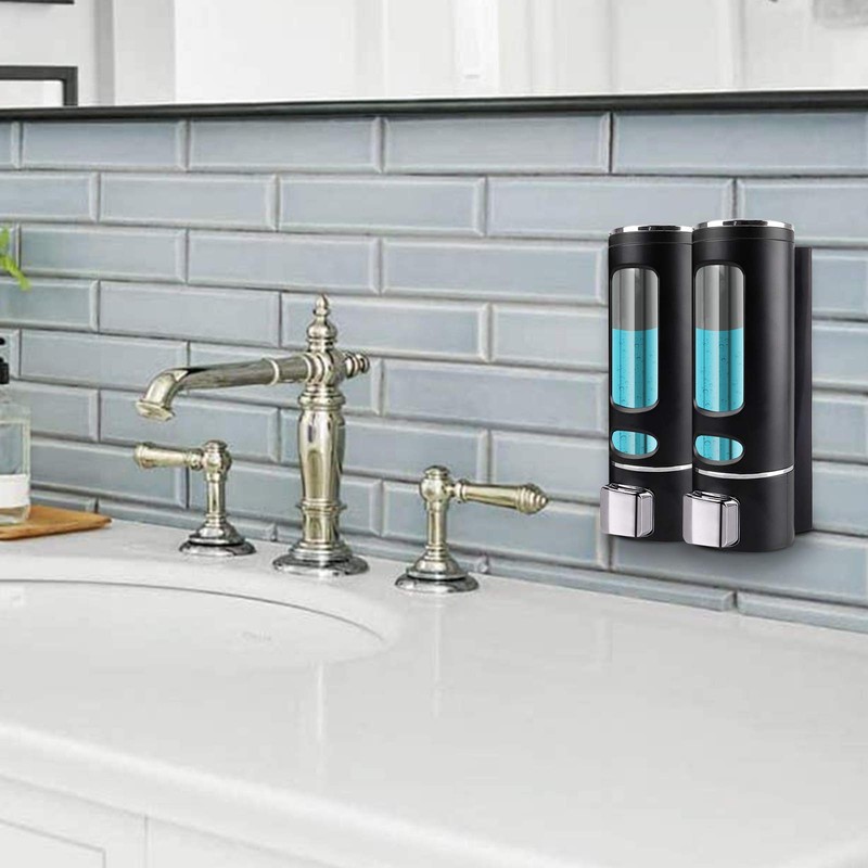 Soap Dispenser Manual ABS Wall Mount for Shower Gel, Hair