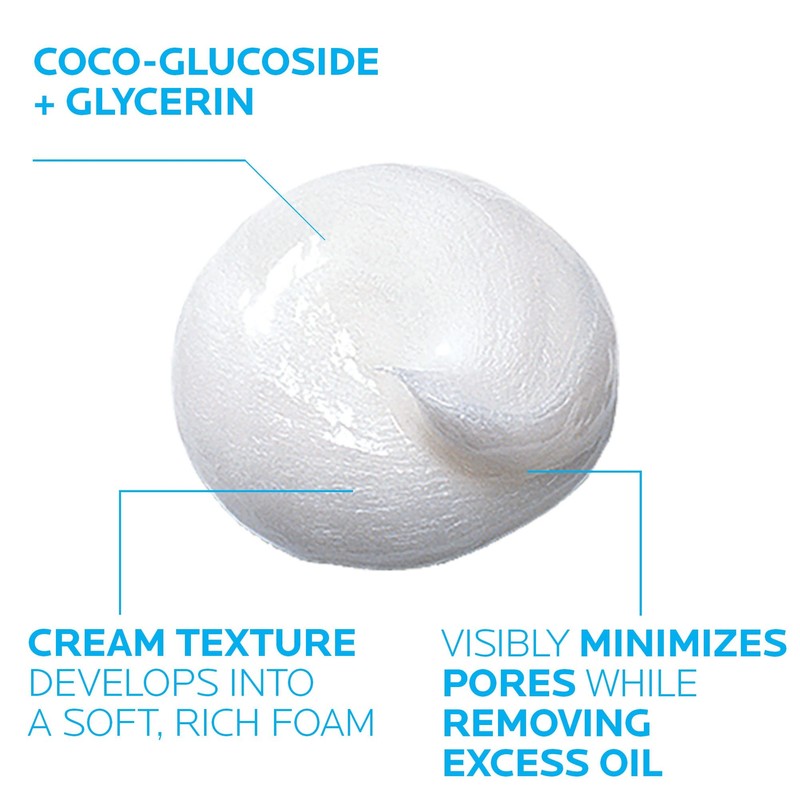 La Roche-Posay Effaclar Deep Cleansing Foaming Facial Cleanser, Cream Cleanser
