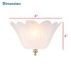 Aspen Creative 28003-15-2, Clip-on Tulip Shade in White Finish, 8"
