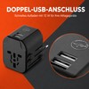 Mobility Lab ML314044 - Travel Adapter with 2 USB-C Ports