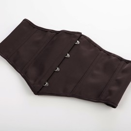 SCARLET DARKNESS Women's Steampunk Corset Belt Vintage Lace Up Wide Belt, dark brown