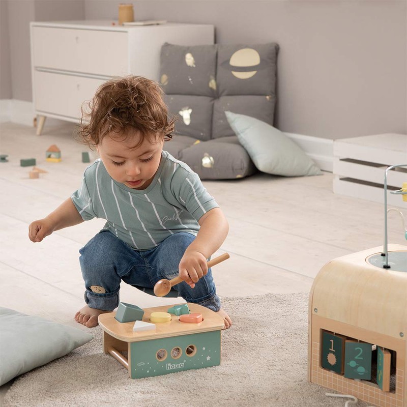 howa Knock Bench Hammer Bench Sorting Game Space Wooden 6021