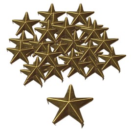 Trimming Shop 50pcs Star Shaped Studs with Spikes - Hand Pressed 5 mm Nail Head Rivets - Suitable for Leather Crafts, Decoration Dresses, Jackets, Straps, Footwear, and Pouch, 10mm