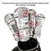 4Pcs UK Flag Print Golf Club Head Cover PU Golf