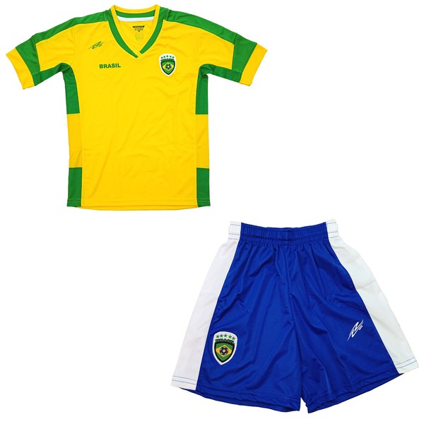Brasil Home Arza Youth Soccer Uniform (8) Yellow