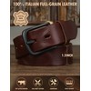 wolksprong Thicken Full Grain Leather Mens Belt Heavy Duty Work