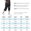 TIANBA Mens 3/4 Long Cargo Shorts Loose Fit Elastic Work