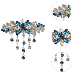 Purple Hair Accessories - Vintage Jewelry Crystal Hair Clips, Butterfly Hairpins, Fascinator Clip For Weddings & Special Occasions